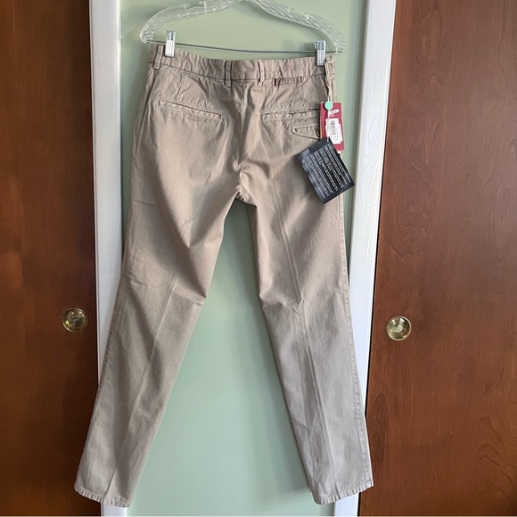 Incotex RED Women's Sz 29x31 100% Cotton BEIGE Straight Leg Chino Khaki Pants - Picture 4 of 16